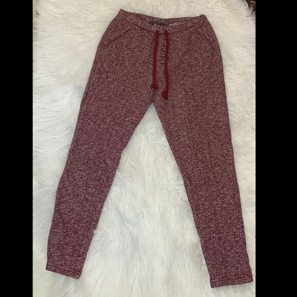 Harmony Burgundy Joggers - Picture 2 of 10